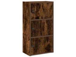 Maison Exclusive - Estantería Madera De Ingeniería Roble Ahumado 40x24x77 Cm