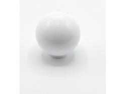 Pomo Para Mueble En Resina Pulida De Alta Resistencia D 34 Mm Blanco Lote De 25