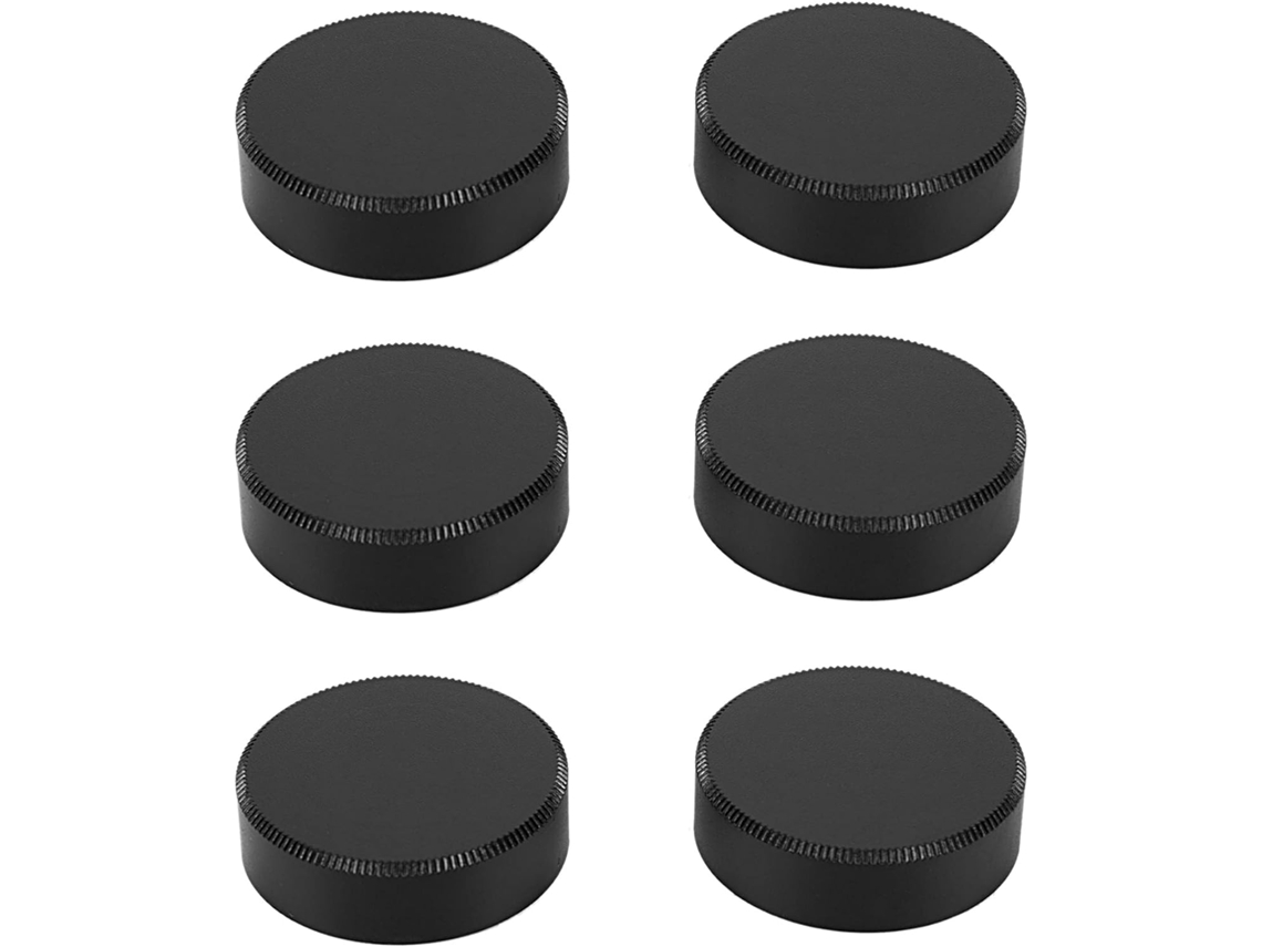 6 Tapas Metálicas Para La Lente Trasera Con Montura C Para Cctv (negras)