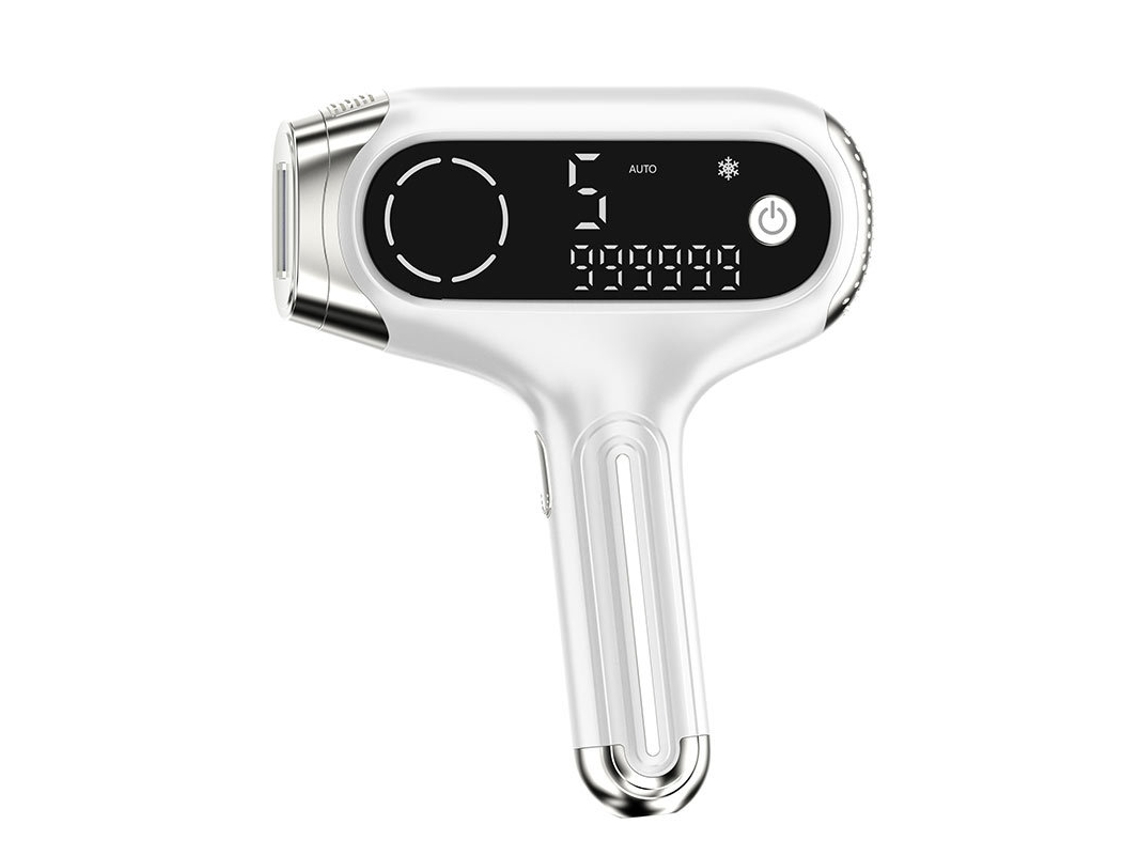 Dispositivo de depilación IPL con 5 niveles de intensidad, 999.999 destellos y pantalla LED para resultados duraderos - Plateado Jytgalx
