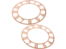 Juego de 2 relojes de pared digitales redondos de acrílico espejado con números arábigos, autoadhesivos, para sala de estar Gokoco