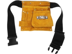 Riñonera Slowmoose de piel de vacuno, para construcción y carpintería, espaciosa.