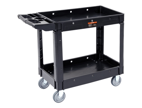 VEVOR Carro de servicio utilitario 2 estantes 250kg con ruedas giratorias 360