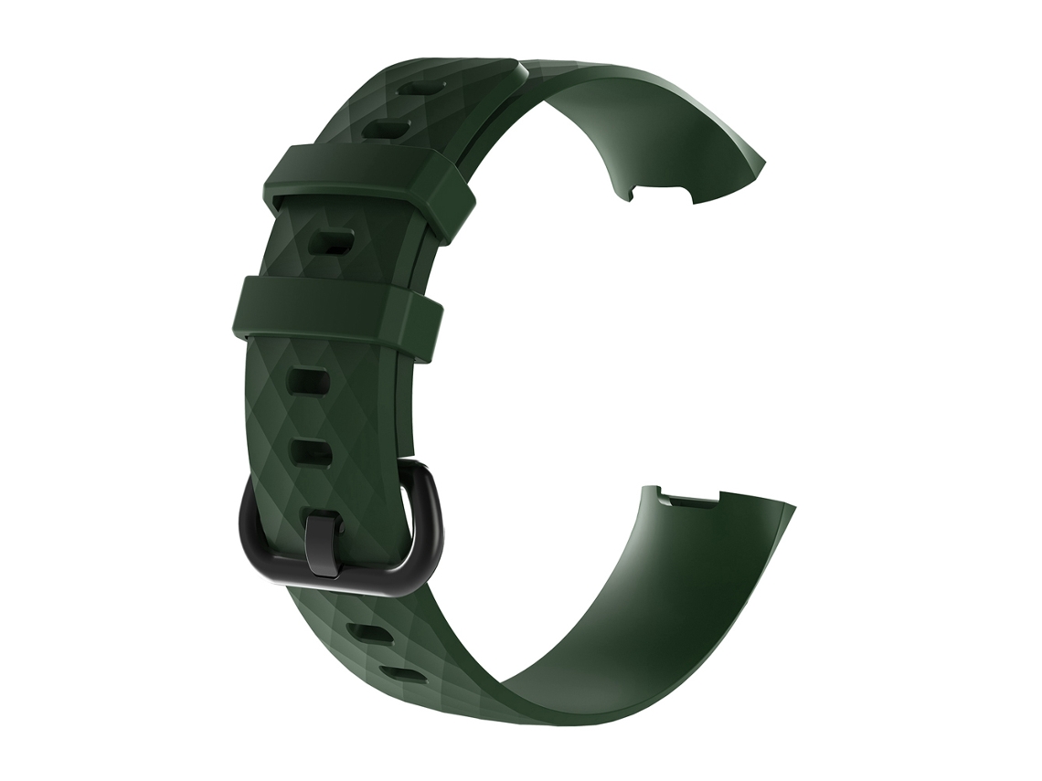 Pulsera De Reloj Monocromo De Alta Gama Para Fitbit Charge 3 Verde Ejército