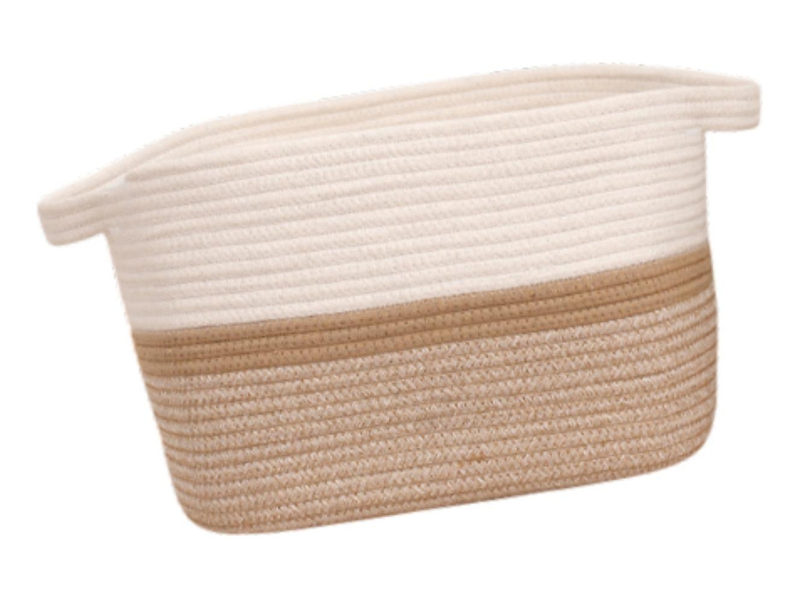 Cesta de cuerda de algodón trenzada para organizacioneslowmoose