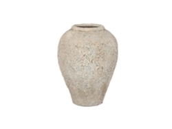 Jarron Terracota L Hecho A Mano Gris 41x41x57cm
