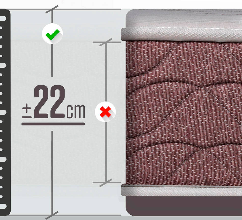Colchón ROYAL SLEEP CP2160313519000 (135x190 cm - Espuma HR Viscoelástica)