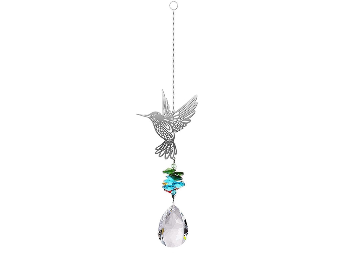 Prisma de cristal con forma de flor, arcoíris, colibrí o atrapasol para ventana.