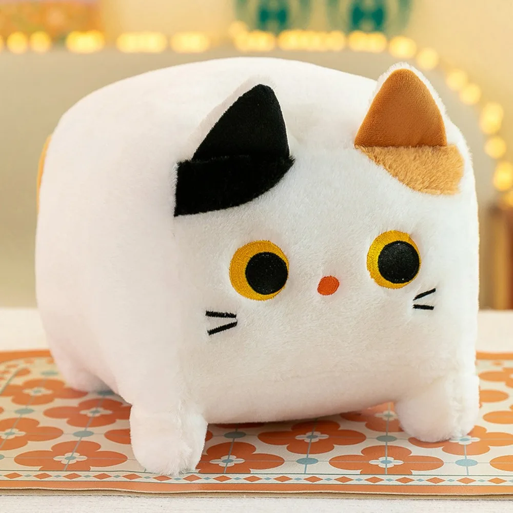 (blanco - 30 Cm) Juguete De Peluche Cuadrado Para Gato, Cojín Suave