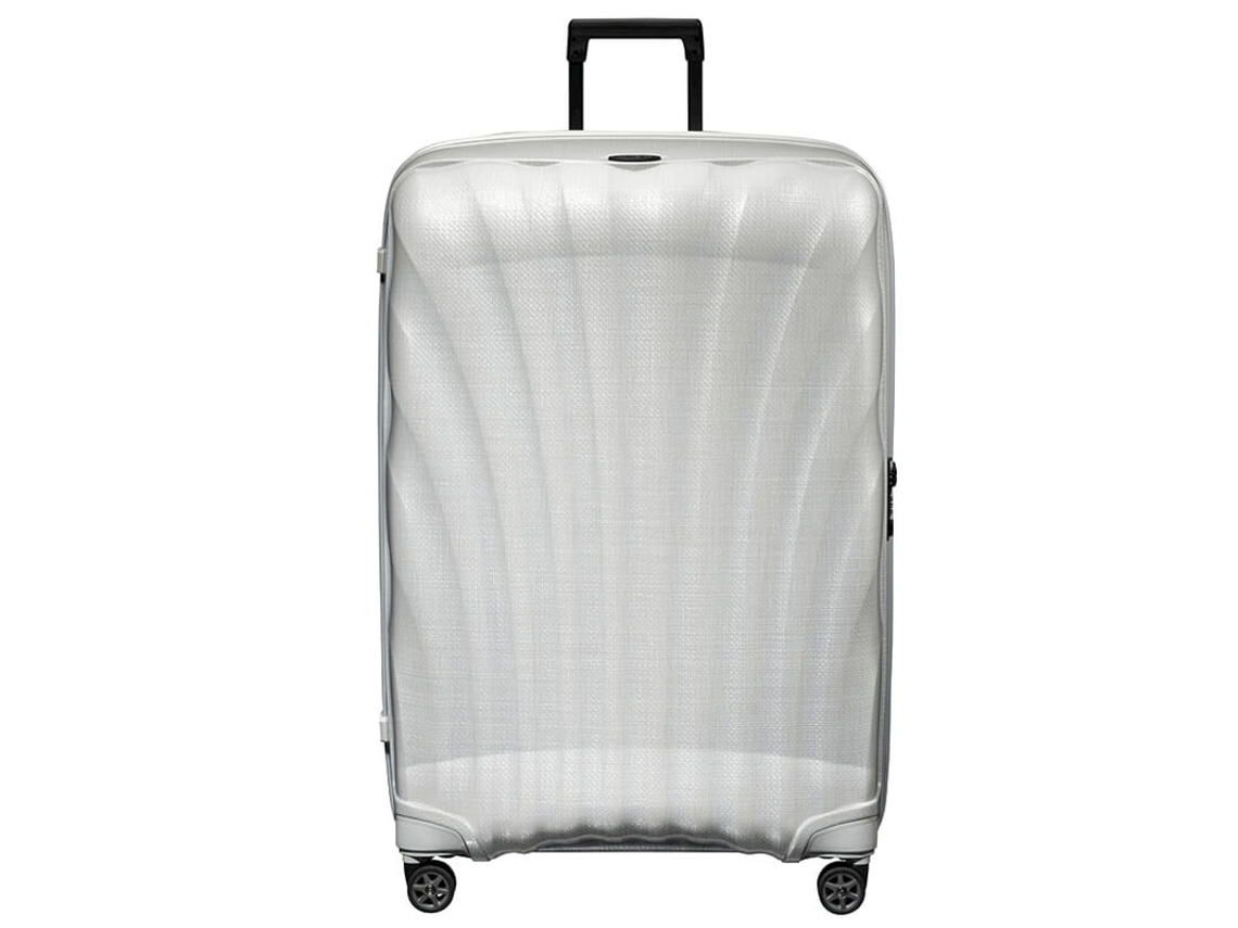 Maleta de viaje gigante Samsonite de 86 cm y 4 ruedas C-lite, color blanco