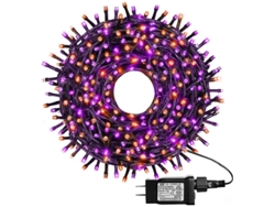 Cadena de luces LED para Halloween, atmósfera de terror, luz decorativa morada, estándar estadounidense, 50 m, 500 LED, Chennnls