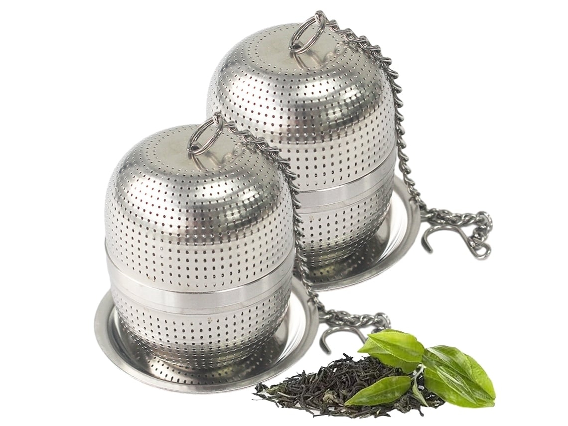 Bola De Té De Acero Inoxidable Con Malla Microporosa, Apta Para Hierbas, Especias Y Condimentos*.