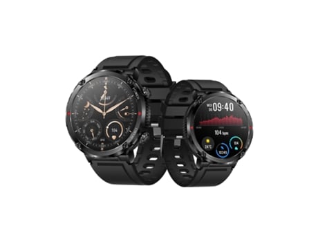 Chronus T30 Smart Watch Militar, llamada Bluetooth (responder/marcar) para Android y iOS (Negro) BISBISOUS