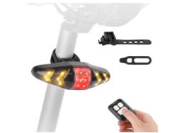 Luz Trasera Bicicleta 9modos Control Remoto Ipx8 Negro Yizhood