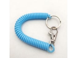 Llavero retráctil con resorte en espiral, soporte seguro para llaves, joyería, adorno colgante elástico, ideal para oficinistas y estudiantes.