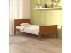Estructura Cama Sin Colchón Madera Pino Marrón Miel 100x200 Cm