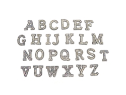 Letras de cristal esmaltadas, 26 piezas