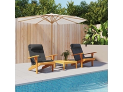 Cojines para silla Adirondack, 2 unidades, tela Oxford negra HARLANV1