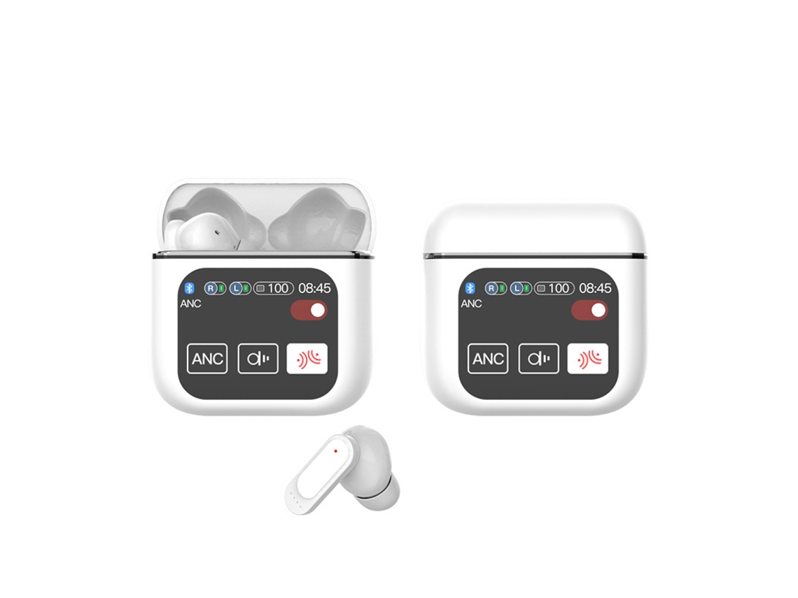 Auriculares Inalámbricos Pantalla Táctil Completa Ancenc Cancelación Activa YIZHOOD Bluetooth Blanco