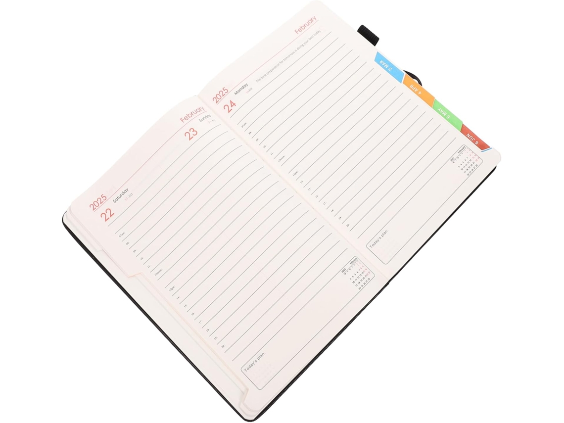 Agenda Mensual Y Semanal Con Portalápices, Cuaderno Para Estudiantes Y Material De Oficina