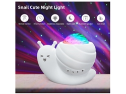 Luz nocturna con proyector de estrellas, luces de proyector Aurora Galaxy 4 en 1, luces nocturnas para niños de caracol para dormitorio con control remoto/altavoz Bluetooth con CHRONUS
