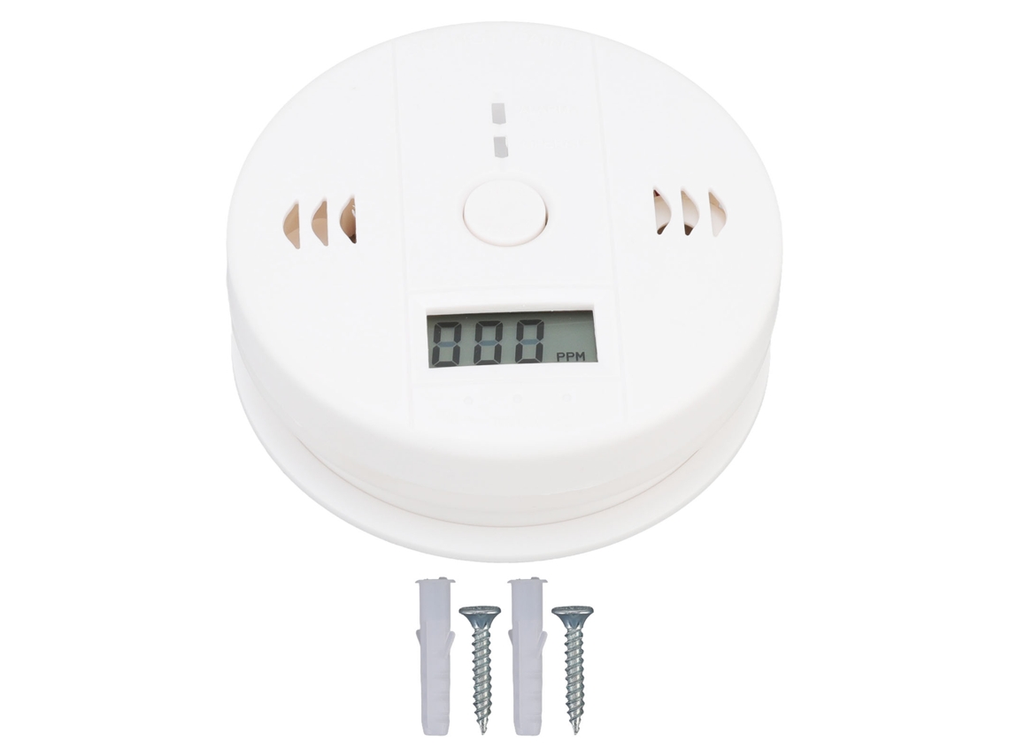 Detector De Monóxido De Carbono Con Sensor Electroquímico, Indicador De Concentración Y Alarma Sonora De 85 Db.