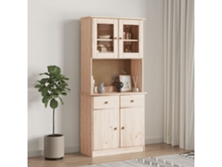 Aparador Alto Alta Madera Maciza De Pino 77x35x165 Cm