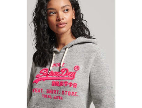 Sudadera con capucha para mujer SUPERDRY Logo vintage (XS)