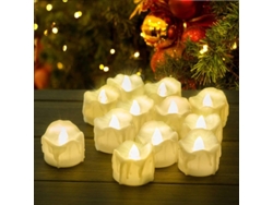 12 Velas Led Sin Llama, Ideales Para Navidad, Halloween Y Reuniones Familiares.