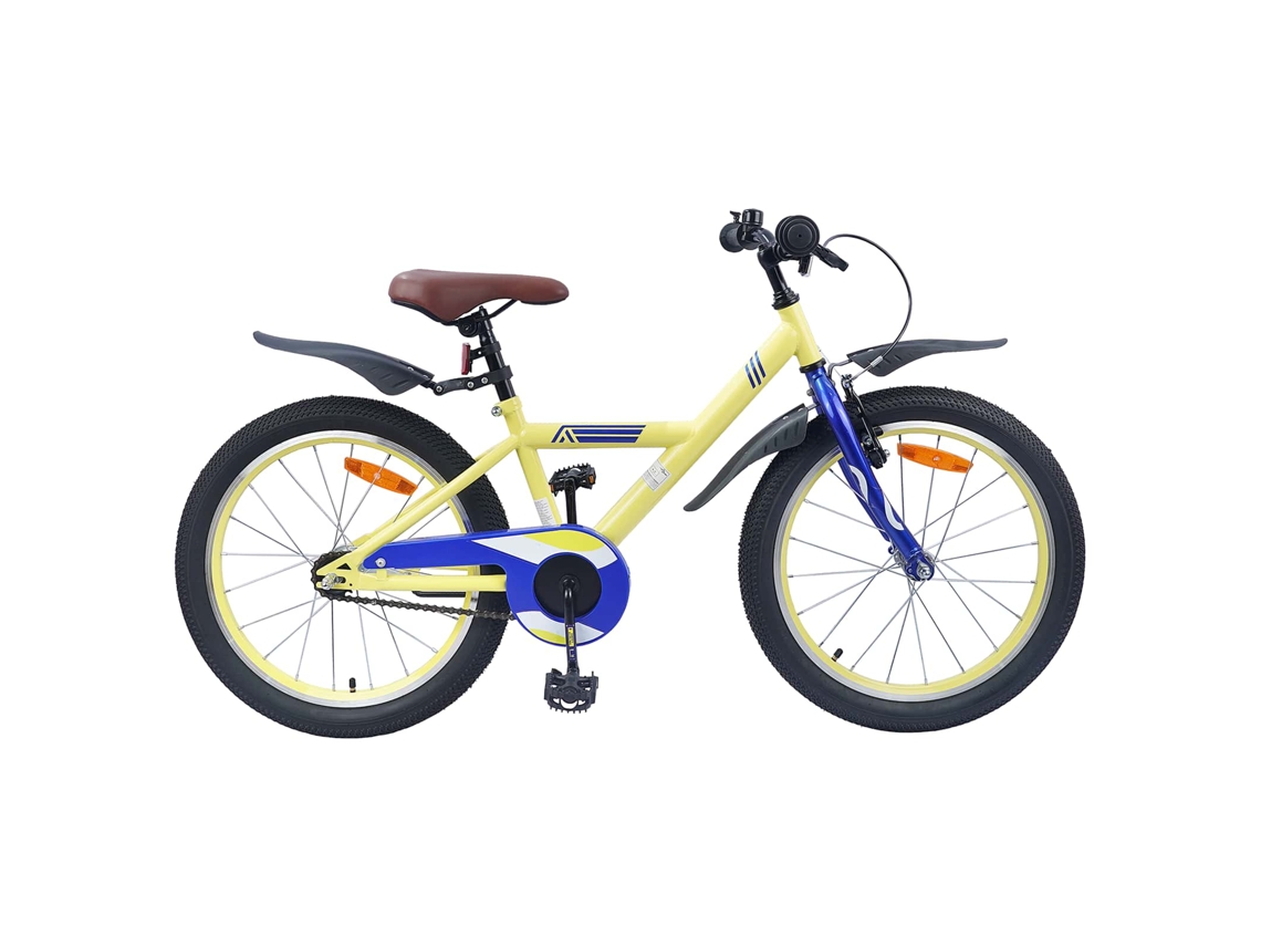 Bicicleta Para Niños Vidaxl Amarillo Acero (137 X 54 X 79 Cm)