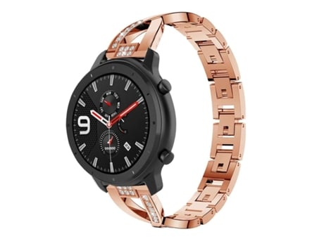 Pulsera de Acero de Lujo para Garmin Venu 2 Plus Oro Rosa VEANXIN