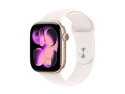 Apple Watch Series 11 Rose Gold Aluminium 42mm Light Blush Sport Band Size S-m