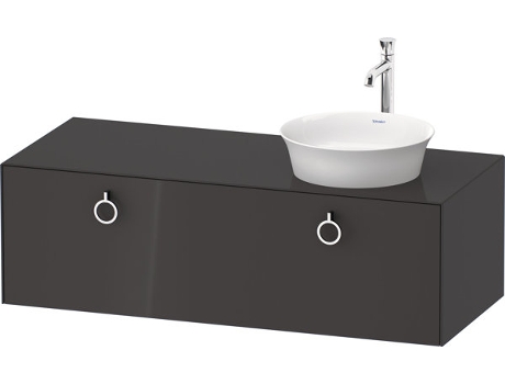 DURAVIT Tulip blanco, mueble de baño colgado en la pared, ancho 1300 x profundidad 550mm, con 1x extraíble, con tirador, WT4982R
