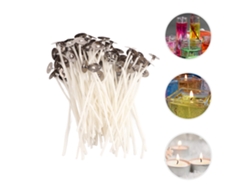100 Mechas De Cera De Soja Natural Para Velas, Material De Aromaterapia Sin Humo Para Manualidades.