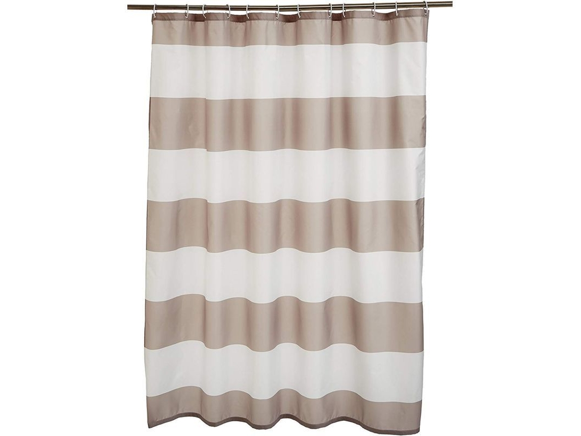 2026-cortina De Ducha De Tela Impresa, Marrón Claro/beige, 180 X 180 Cm