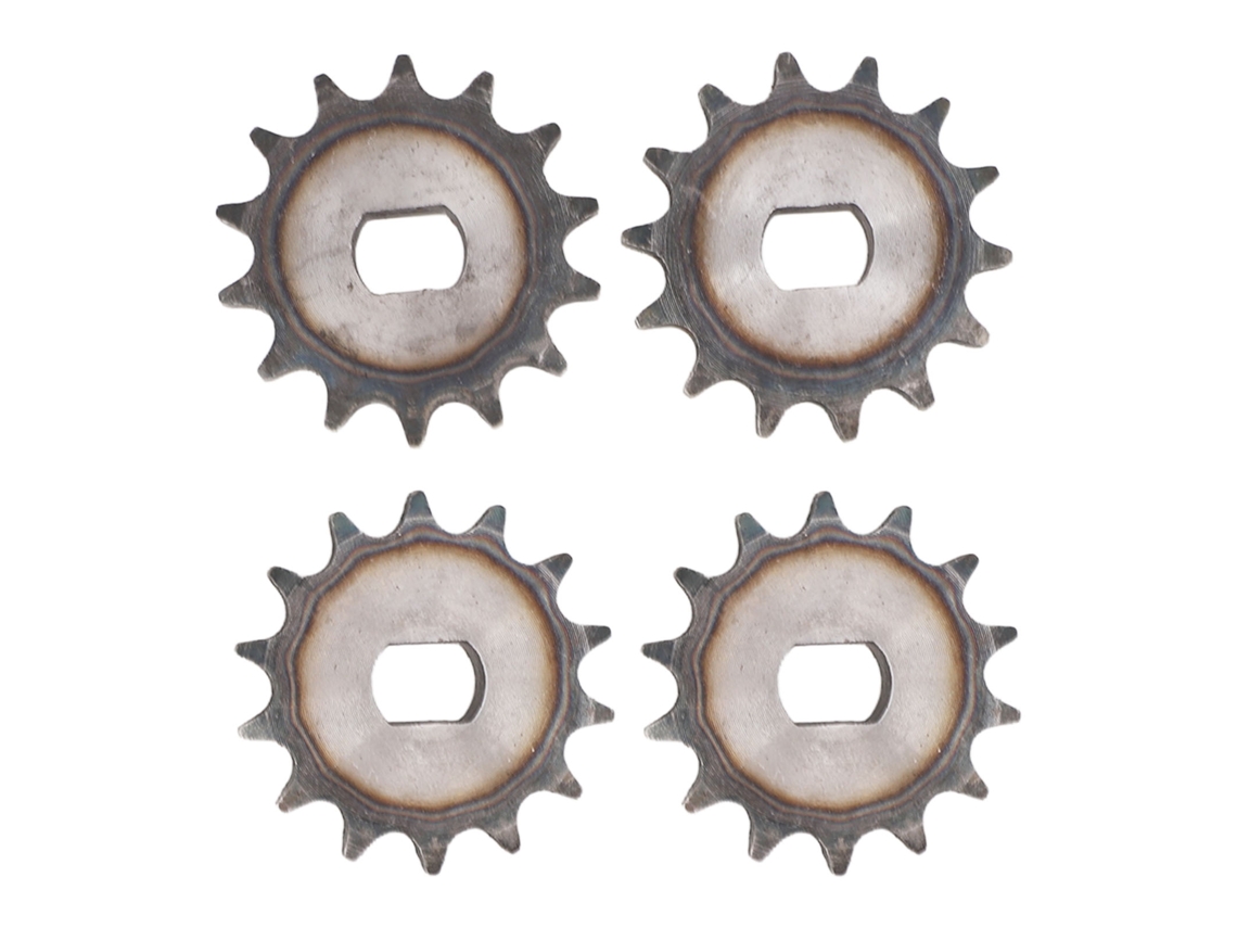 4 Piezas De Engranaje De Cadena 428 14d Con Orificio H 12x17mm De Acero Para Motor De Patinete Eléctrico My1020