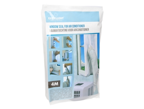 Sellado de Ventanas para Aire Acondicionado Móvil 400X39X0,05 Cm Poliéster Blanco