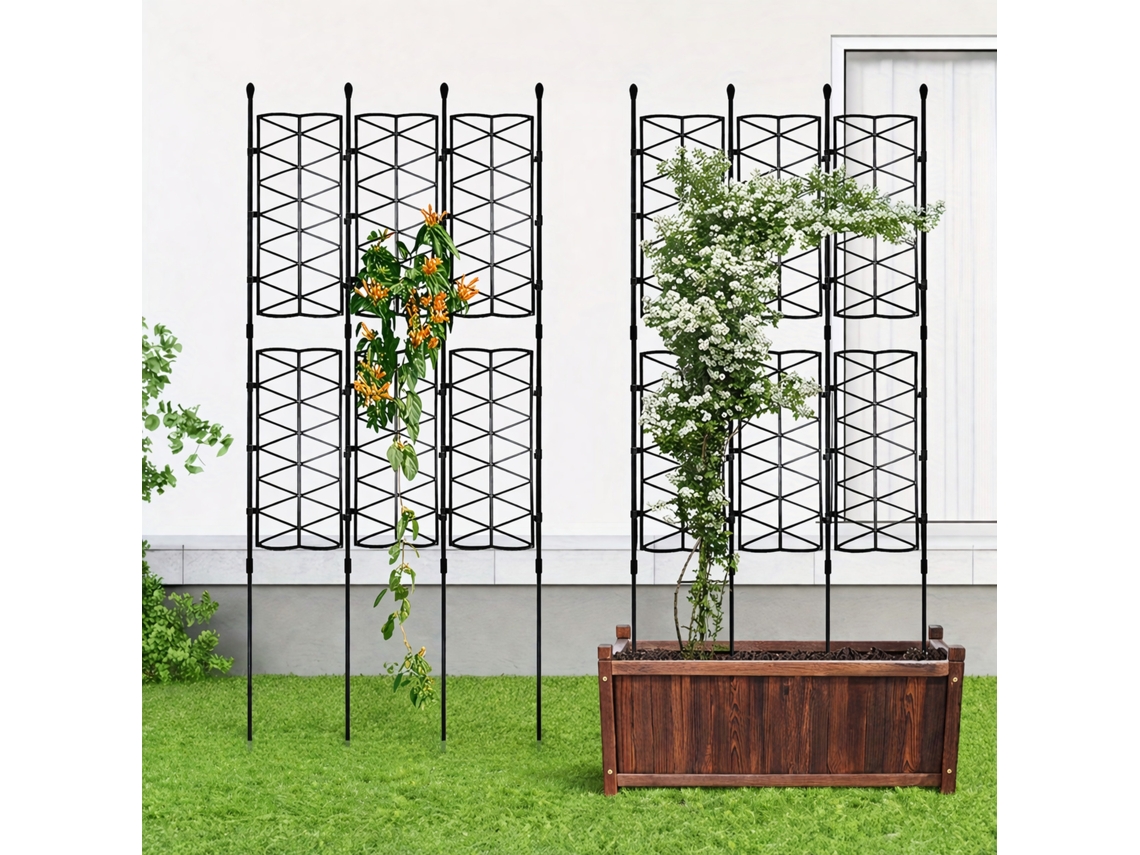 Enrejado Trepadoras 46x125cm Metal Negro | Nyana Garden