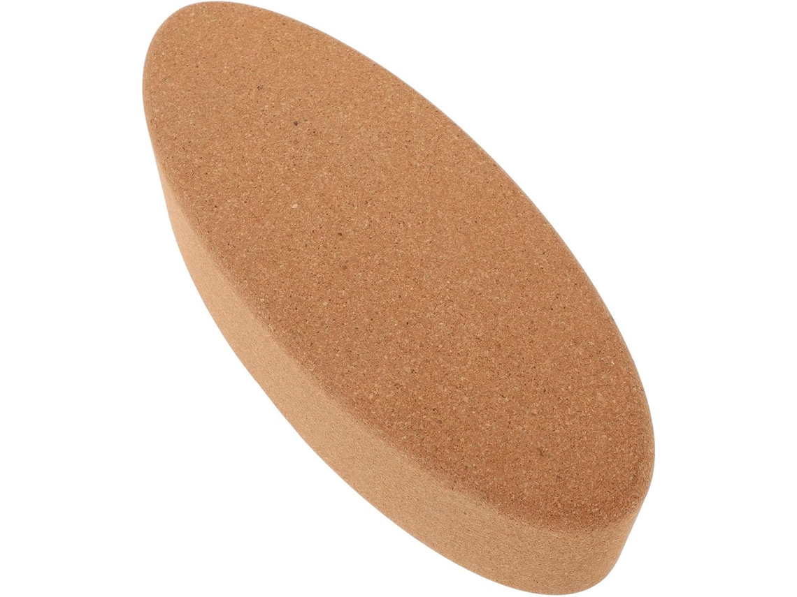 Bloques ovalados de yoga en corcho natural suave, bloque de entrenamiento, fitness