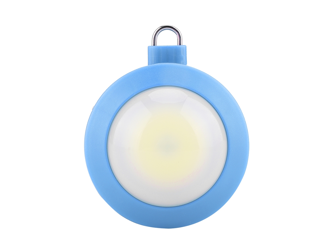 2026-luz De Camping Redonda Super Brillante Cob Led Con Gancho Para Exteriores Y Tiendas De Campaña Azul