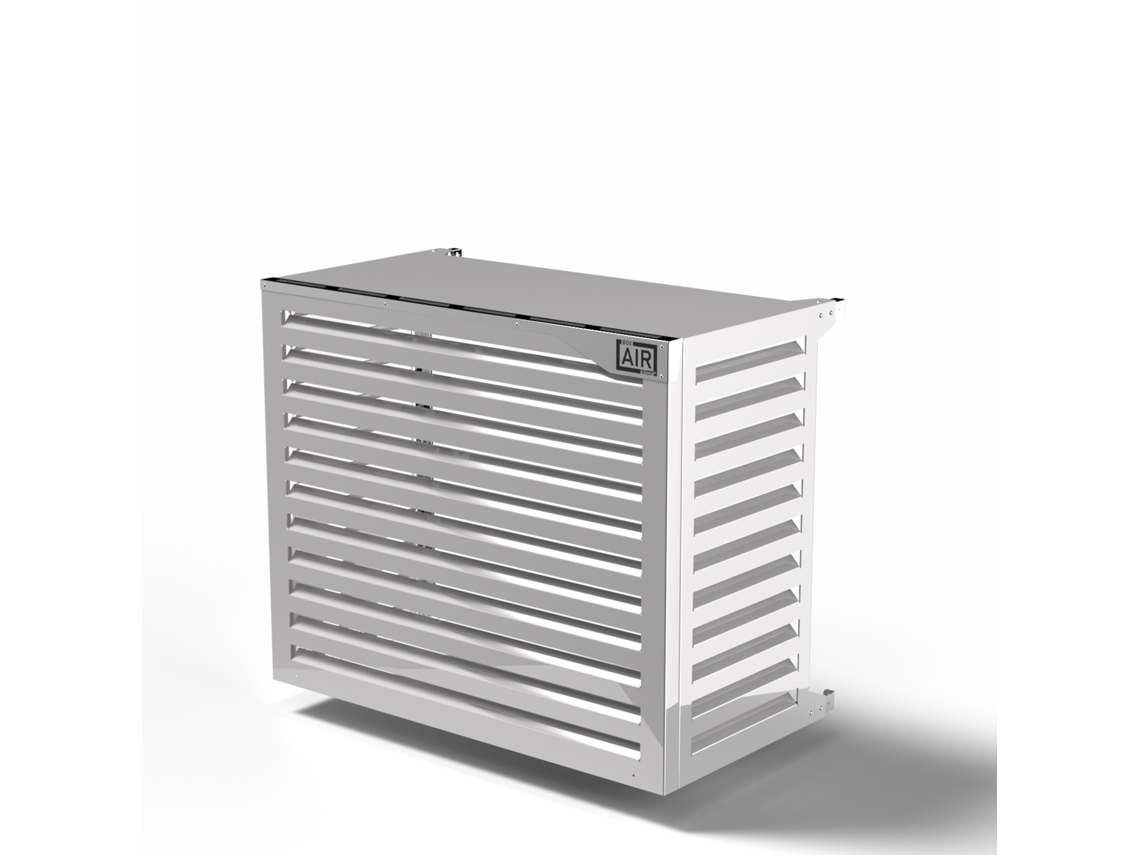 Cubierta Para Bomba De Calor - Big Blade - Blanco - Fijación Mural Talla Xl (l 115cm - H 95cm - D 61cm) - Box Air Klima