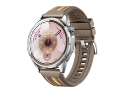 Bracelete Para Huawei Watch Gt 6 (46mm) - Silicone E Nylon Trançado Caqui Arco-íris