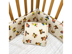 Juego De Protectores De Cuna Panoona 4 Piezas (2 X 132 Cm + 2 X 68,5 Cm) Color Marrón