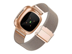 Correa de repuesto de acero inoxidable estilo milanés compatible con el reloj inteligente Fitbit Versa 3/Sense. Ly Ebike
