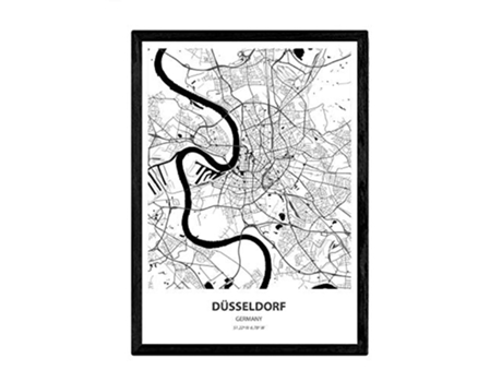 Poster NACNIC Mapa de Dusseldorf (A3)