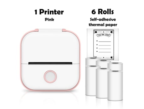 Mini impresora fotográfica portátil inteligente, impresión térmica sin cartuchos de tinta, conexión Bluetooth HHZ