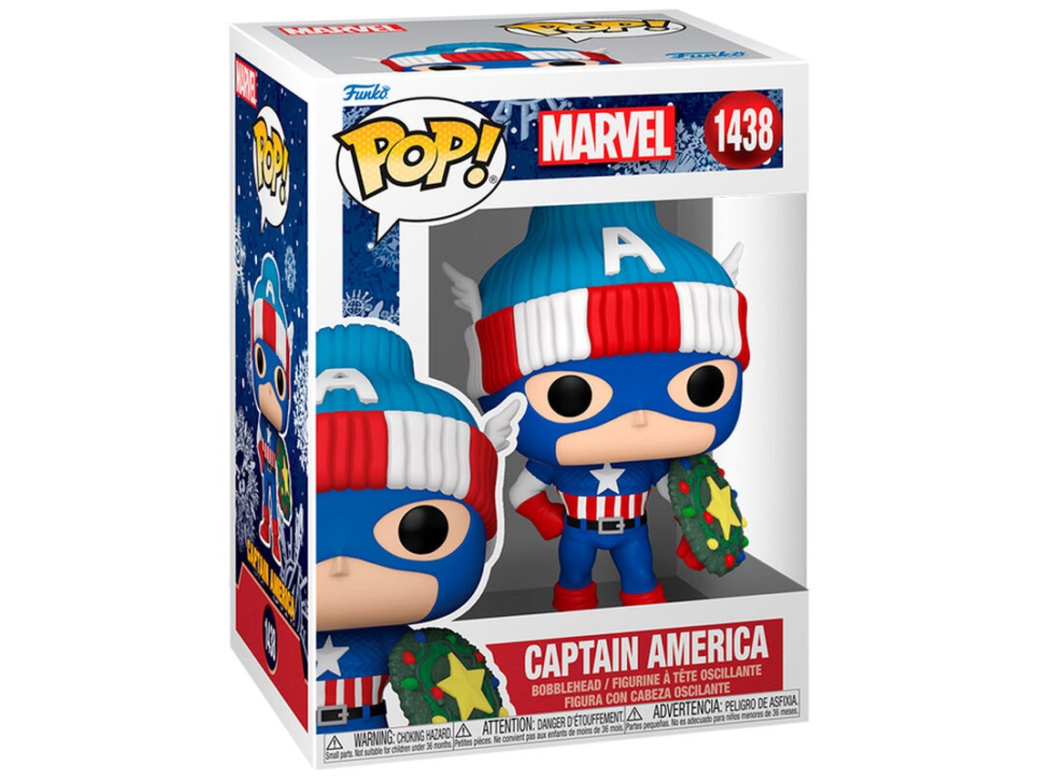Figura Pop B.active de Marvel Capitán América Holiday