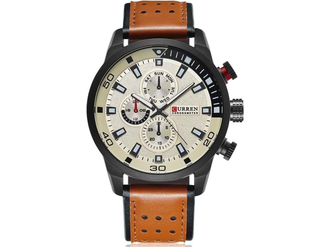 Reloj De Pulso Analógico Para Hombre Con Pulsera De Cuero Clásico A Prueba De Aguayuysan