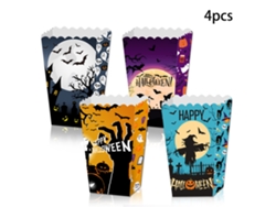 Caja de palomitas de maíz de papel con temática de Halloween con mano ensangrentada y horror, 12 piezas/juego, estilo 3, 3 juegos Chennnls