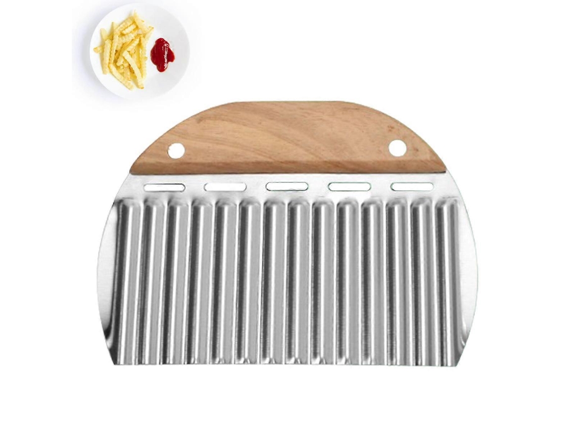 Cortador y rebanador de papas de acero inoxidable con cuchilla ondulada para papas fritas, frutas y verduras, edición 0903 Rosewell